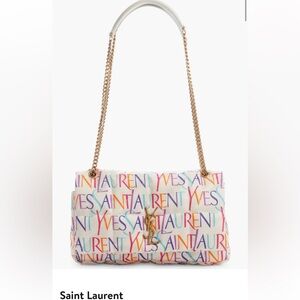 SOLD NWT YSL One SizeJamie Flap Bag Quilted Printed Silk Medium